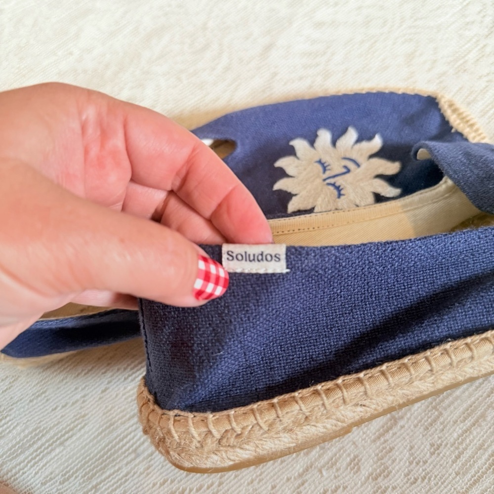 Soludos embroidered sun espadrille slip ons - Picture 6 of 9